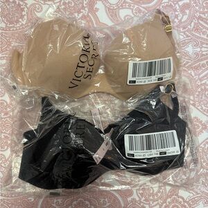 Incredible by Victoria's Secret Perfect Shape 34B Black & Nude Bras NWT